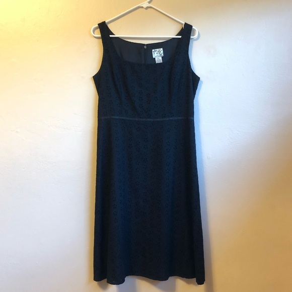 Anthropologie Tabitha Eyelet Little Black Dress - Picture 3 of 7